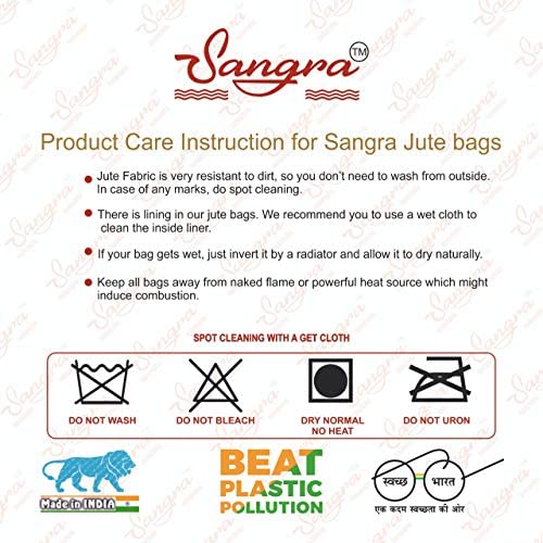 Sangra Unisex Multicolor Eco Reusable Jute Tote Bag For Daily Use Market Carry Milk/Grocery/Fruits/Vegetable Organizer Shopping/Tiffin Bag (Onam) - Image 5