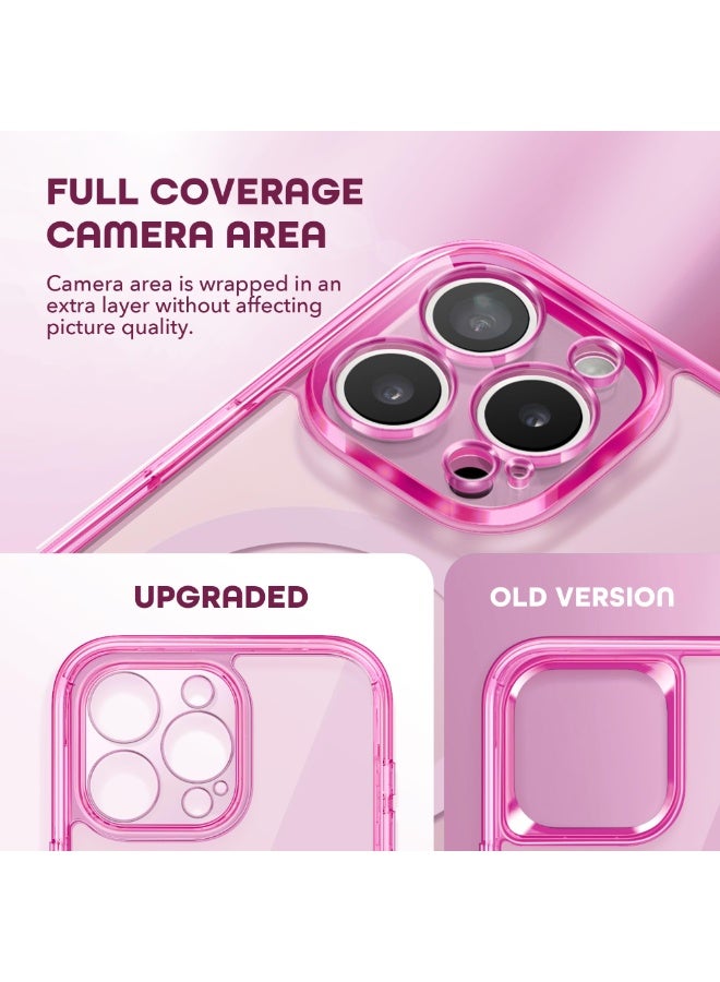 TIESZEN Magnetic for iPhone 15 Pro Max Case, Compatible with MagSafe, Built-in Privacy Screen Protector and Camera Protection, Anti Spy Full Body Dustproof Shockproof Hard Phone Case 6.7",Bright Pink - Image 4