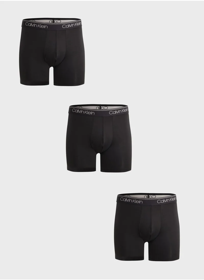 CALVIN KLEIN 3 Pack Logo Band Trunks