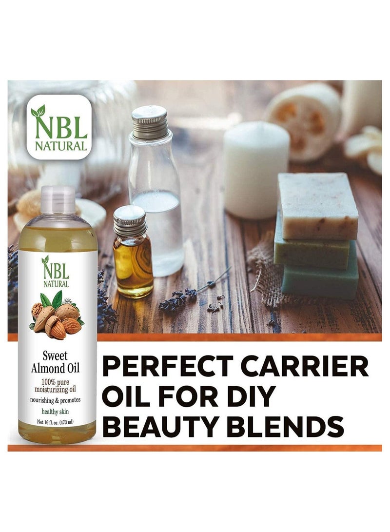 NBL Natural Sweet Almond Oil For Healthy Skin three of bottles - Image 3