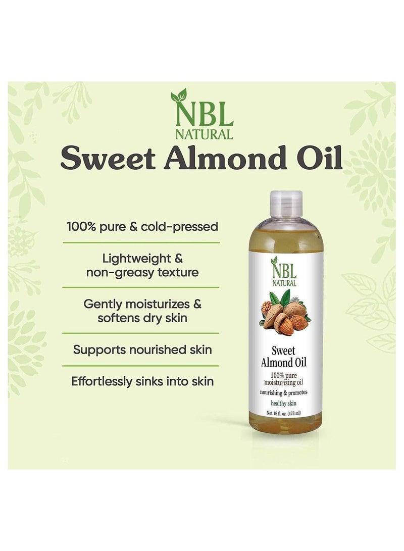 NBL Natural Sweet Almond Oil For Healthy Skin three of bottles - Image 4