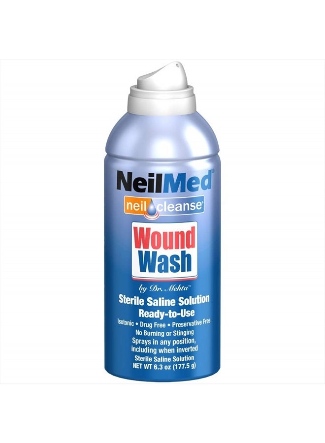 NeilMed غسول جروح ملحي معقم، 6 أونصة - Image 1