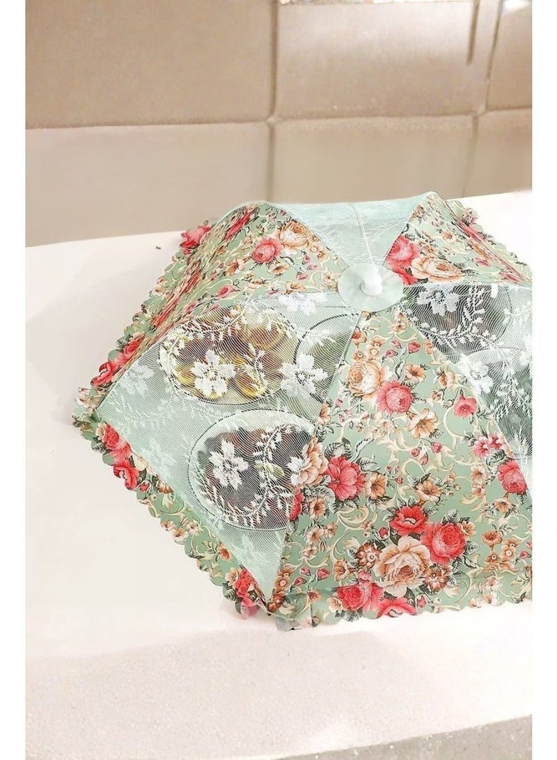 Elegant Floral Food Cover with Protective Mesh – Perfect for Everyday Dining - Image 4
