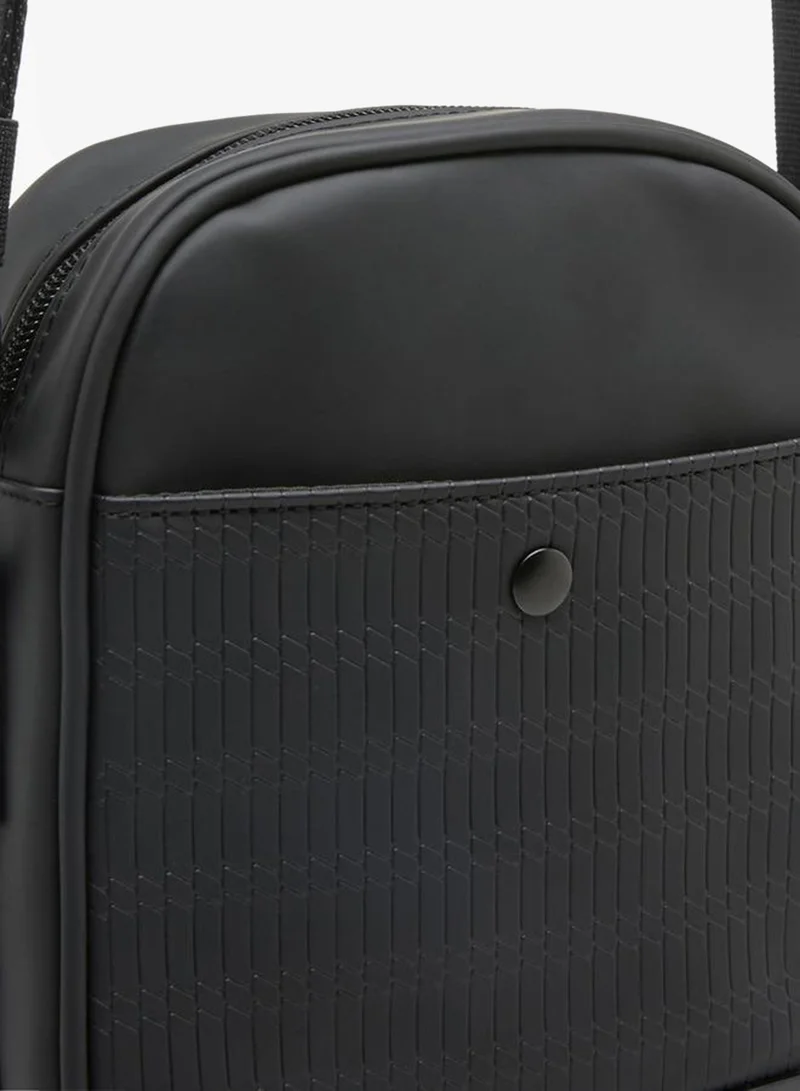 Lee Cooper BLACK Men Textured Crossbody Bag for Men | Best Price UAE