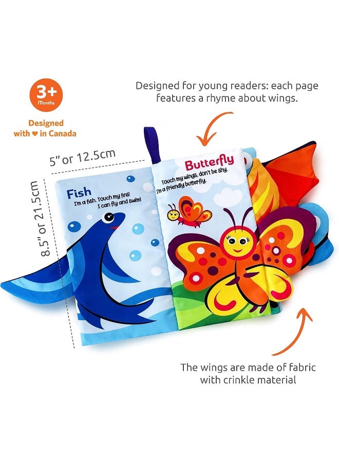 BabyBibi Wings Cloth Baby Book, Baby Gifts, Educational Toys, Toddler Toys, Ages 3+ Months - Image 5