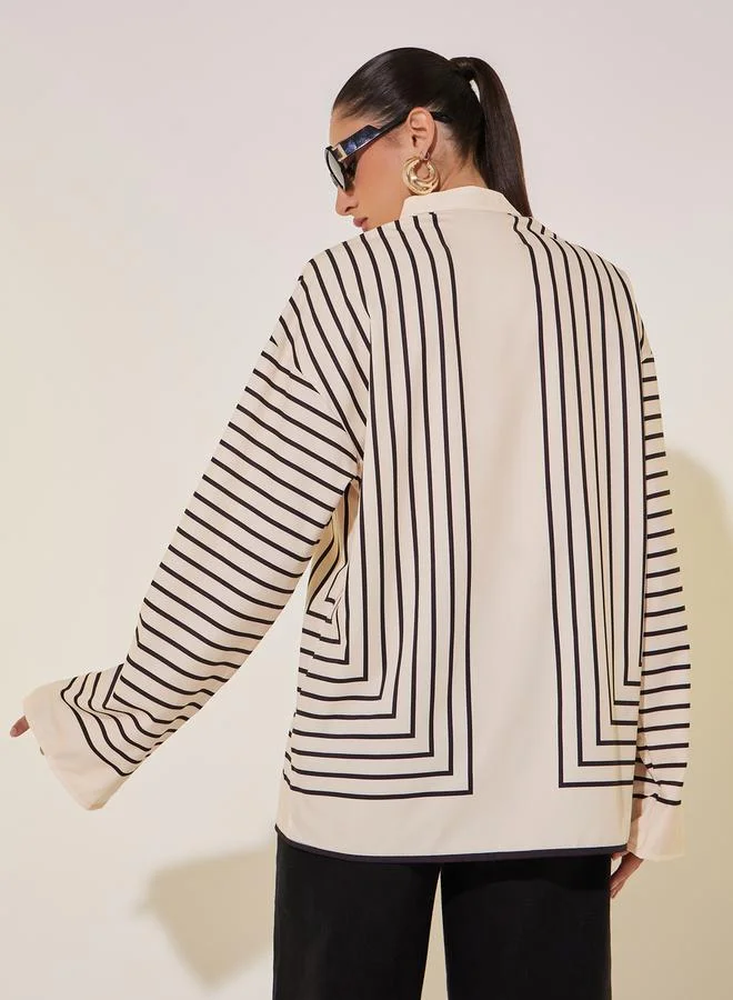 Take Two Striped Long Sleeve Regular Fit Shirt