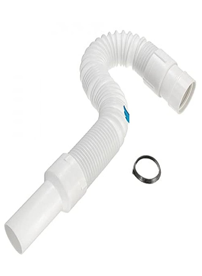 SELLZY Chrome Flexible PVC Waste Pipe for Wash Basin, Bathroom & Kitchen Sink | Heavy Duty CP Drain Hose/Outlet Tube Connector 1 1/4inch | Leak Proof, Durable, Install (1meter - Image 3