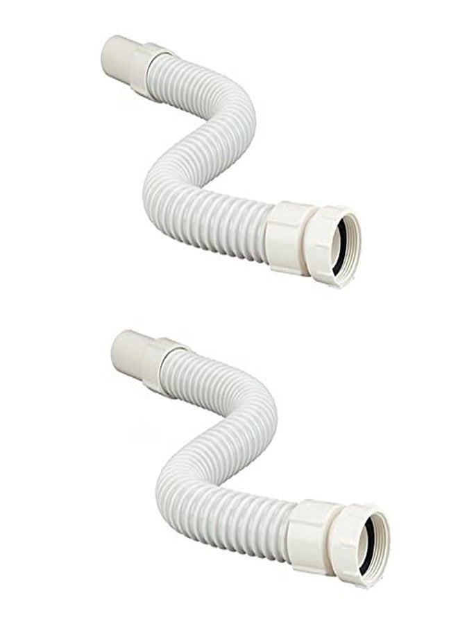 SELLZY Chrome Flexible PVC Waste Pipe for Wash Basin, Bathroom & Kitchen Sink | Heavy Duty CP Drain Hose/Outlet Tube Connector 1 1/4inch | Leak Proof, Durable, Install (1meter - Image 1