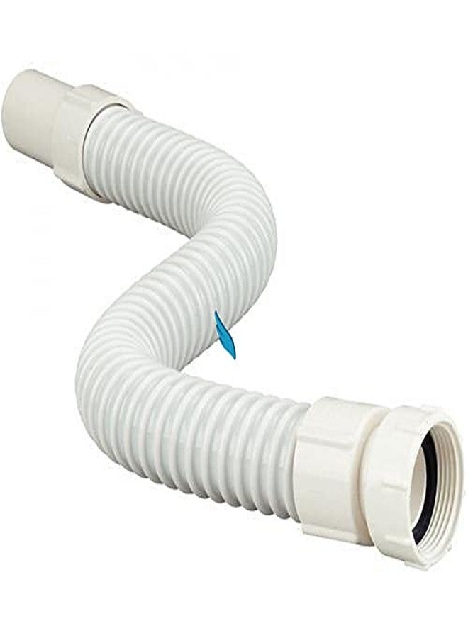 SELLZY Chrome Flexible PVC Waste Pipe for Wash Basin, Bathroom & Kitchen Sink | Heavy Duty CP Drain Hose/Outlet Tube Connector 1 1/4inch | Leak Proof, Durable, Install (1meter - Image 4