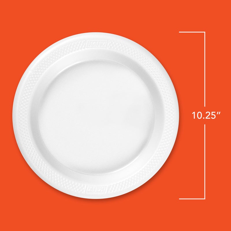 Hefty Deluxe Extra Strong & Deep Foam Plates  Round  White  10.25 Inch  15 Count - Image 5