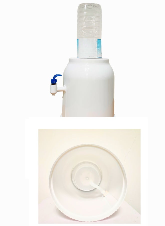 تريدجيت موزع مياه صغير لسطح المكتب - قاعدة مياه محمولة غير كهربائية	موزع مشروبات بلاستيكي متين وآمن وخالٍ من BPA للمكتب وغرفة النوم والمنزل - Image 5