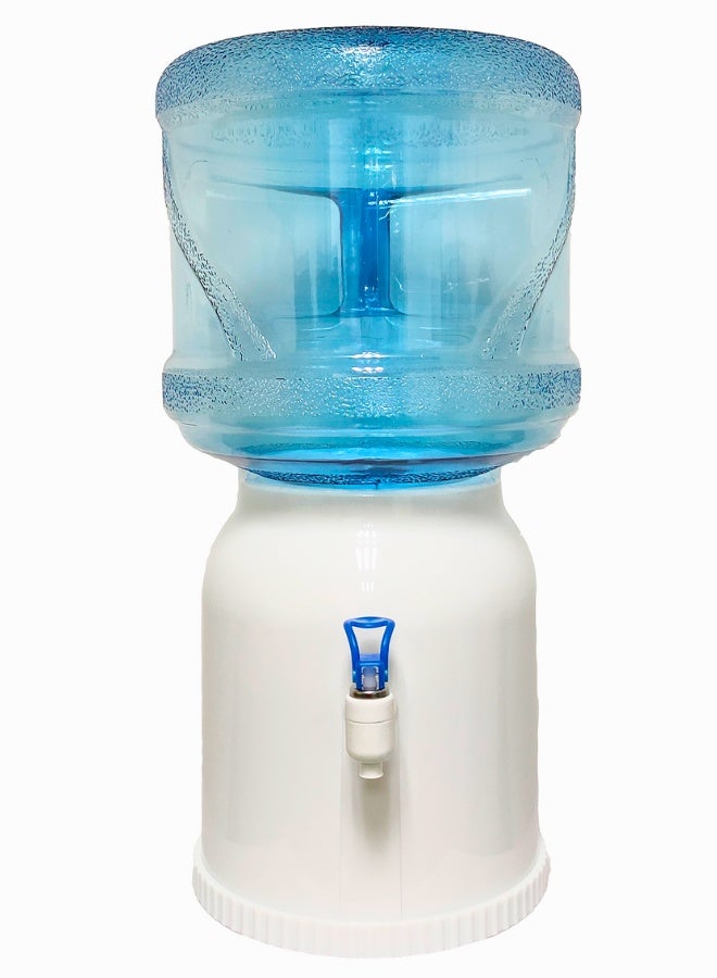 تريدجيت موزع مياه صغير لسطح المكتب - قاعدة مياه محمولة غير كهربائية	موزع مشروبات بلاستيكي متين وآمن وخالٍ من BPA للمكتب وغرفة النوم والمنزل - Image 3