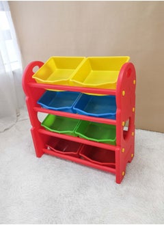 Home Elements Kids Multi-Bin Toy Organiser Storage Rack Multi Colour  - Image 5