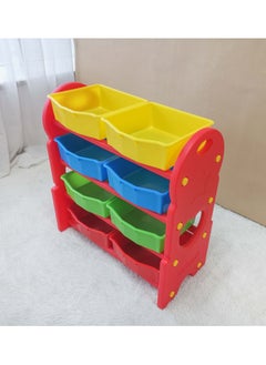 Home Elements Kids Multi-Bin Toy Organiser Storage Rack Multi Colour  - Image 3