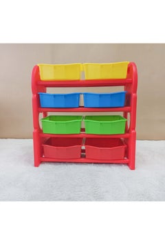 Home Elements Kids Multi-Bin Toy Organiser Storage Rack Multi Colour  - Image 2
