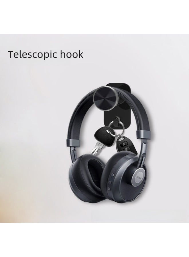 Neutral Headset Hook Head-mounted Paste Wall Punch-free Headset Wall-mounted Computer Earphone Rack Hat Key Hook - Image 3