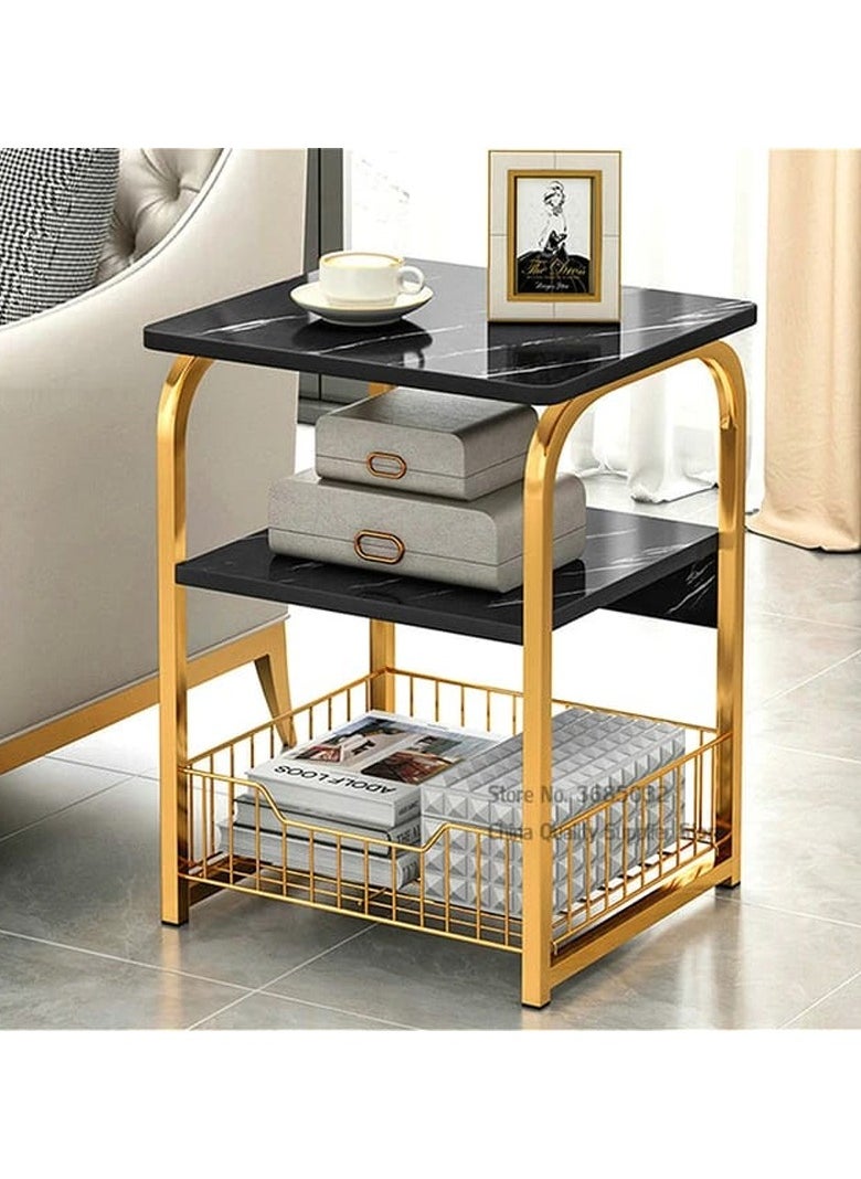 DubaiGallery Sofa Side Table Coffee Table High Bedside Table,Simple Design Sofa Bedside Table,with Multi-Functional Storage Rack,Suitable for Living Room,Study,Bedroom  - Image 2