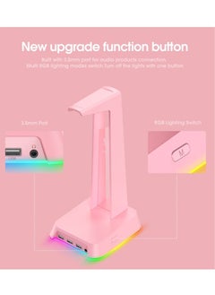 onikuma ONIKUMA Gaming Headphone Stand With White RGB Lighting USB port  - Image 3