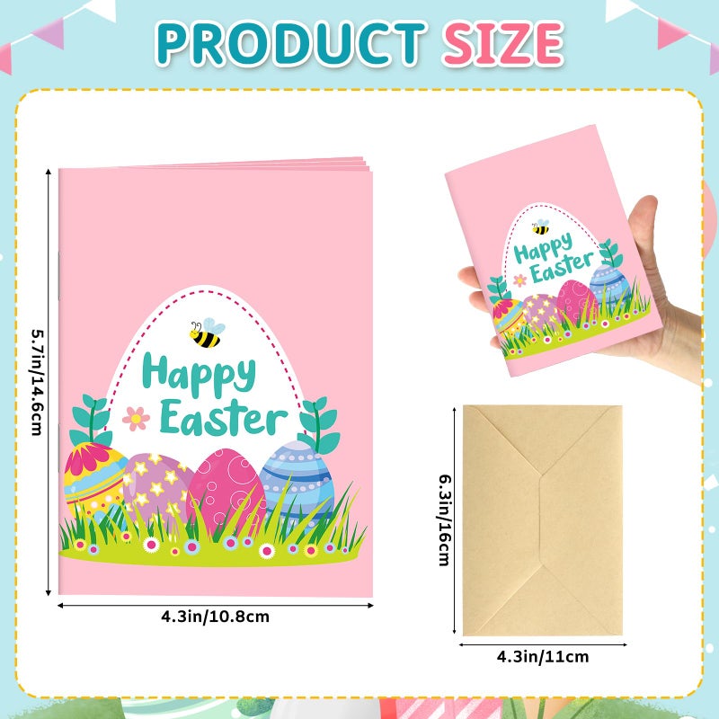 Sereliy 4 Sets Easter Gift Card Book, Happy Easter Money Holder Cards with Envelopes, Spring Bunny Gift Card Booklet Organizer for Family, Friends - Image 2