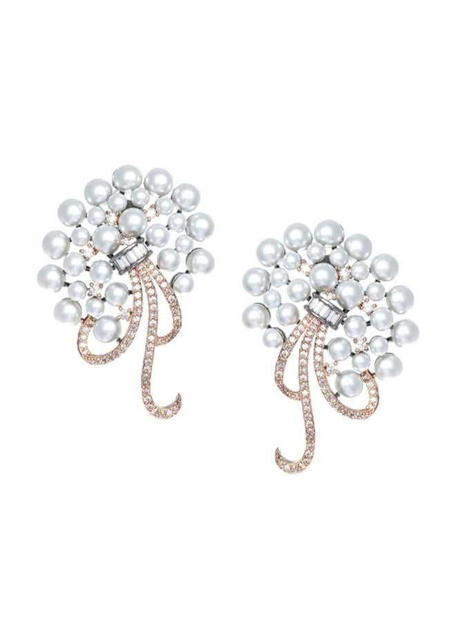 Priyaasi Brass Women Multicolour Brass Earrings with pattern and secured with Post and Back closure and styled in ideal for Western moments — a must-have for your statement wardrobe.  - Image 2