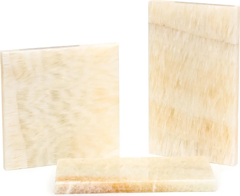 ميسي Decorative Presentation White Waves Natural Marble Stone - 12 x 23 cm