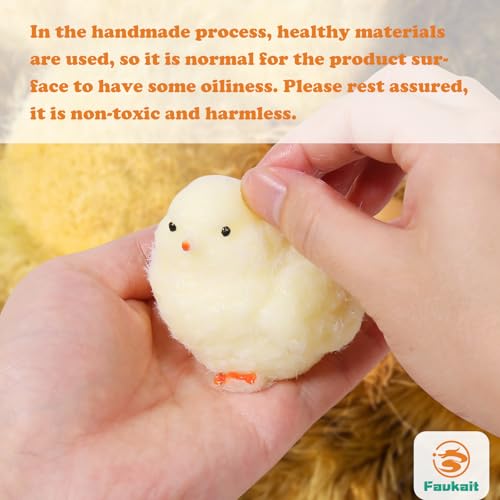 FauKait 3pcs Handmade Chick Squeeze Toys Ultra Soft Squishy Fidget Toys Silicone Squishies Toys for Stress Relief Chicken 3pcs - Image 5