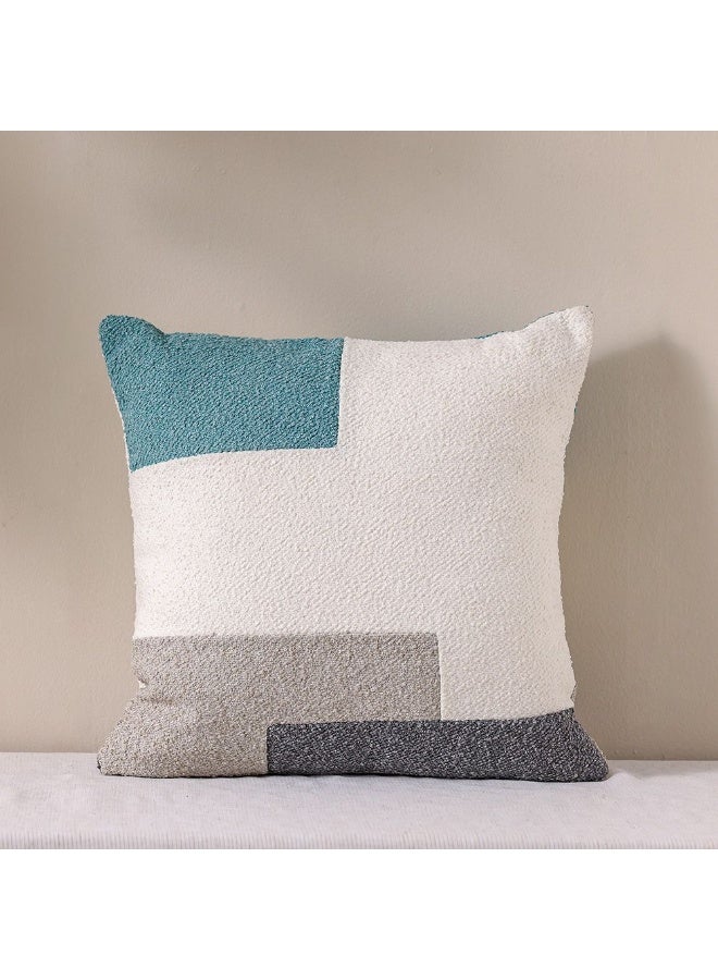 DANUBE HOME Woven Cushion  | Patio Throw Pillow Garden Farmhouse Decor | Decorative Cushion For Outdoor Seating Chair Sofa Swing Gazebo 45X45cm-Glacial Mosaic - Image 1