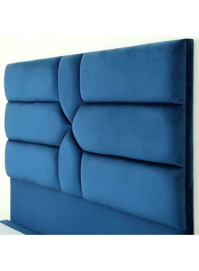 Karnak Estella Premium Upholstered Velvet Bed Frame Bedroom Furniture Strong And Sturdy Modern Design Wooden Bed | Quiet & Comfortable Bed (Eu - Single 90x200cm, Blue) - Image 3