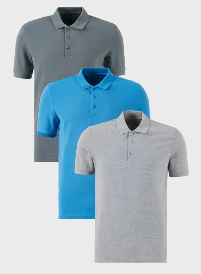 بوراتي تيشيرت رجالي بولو قطن من بوراتي عبوة من  قطع