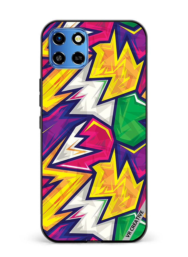 VR CREATIVE Protective Case Cover For Infinix Smart 6 HD Colorful Abstract Geometric Design Multicolour - Image 1