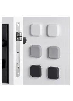 Halamine 6-Piece Door Stoppers Wall Protector, Silicone Door Knob Guard Wall Shield, Self Adhesive Silicone Bumper Pad for Wall for Preventing Damage to Cabinet, Handle, Bed  - Image 1