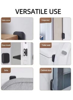 Halamine 6-Piece Door Stoppers Wall Protector, Silicone Door Knob Guard Wall Shield, Self Adhesive Silicone Bumper Pad for Wall for Preventing Damage to Cabinet, Handle, Bed  - Image 3