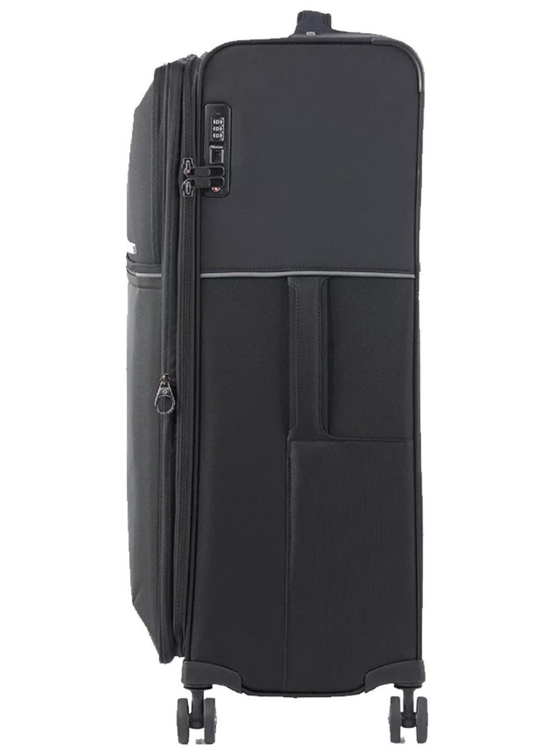 Samsonite 73H Suitcase Check-In Size 78 cm / 29 inch, 4 Spinner Wheels, 100% Nylon, Black|Soft Top|Front Pocket Compartment|TSA Combination Lock|Expandable - 10 Years International Warranty - Image 2