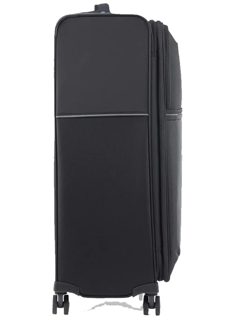 Samsonite 78 73h suitcase check-in size 78 cm / 29 inch, 4 spinner wheels, 100% nylon, black|soft top|front pocket compartment|tsa combination lock|expandable - 10 years international warranty  | Best Price UAE