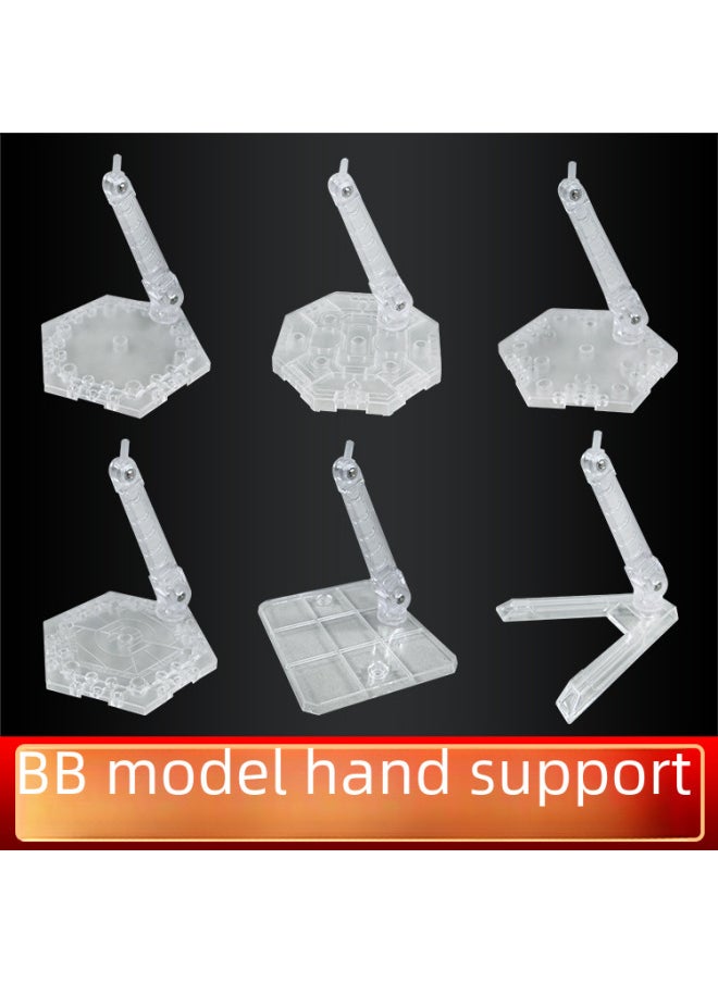 Generic - HG/BB Model Bracket Suitable For Gundam Model Hand-made Doll SHF Saint Ultraman Mask Knight-Color:XH-725: Transparent Bracket - Image 1