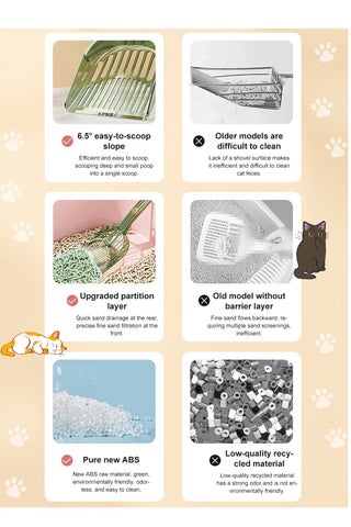 Cat Litter Scoop Cat Litter Shovel لأدوات تنظيف صندوق القمامة - view 5