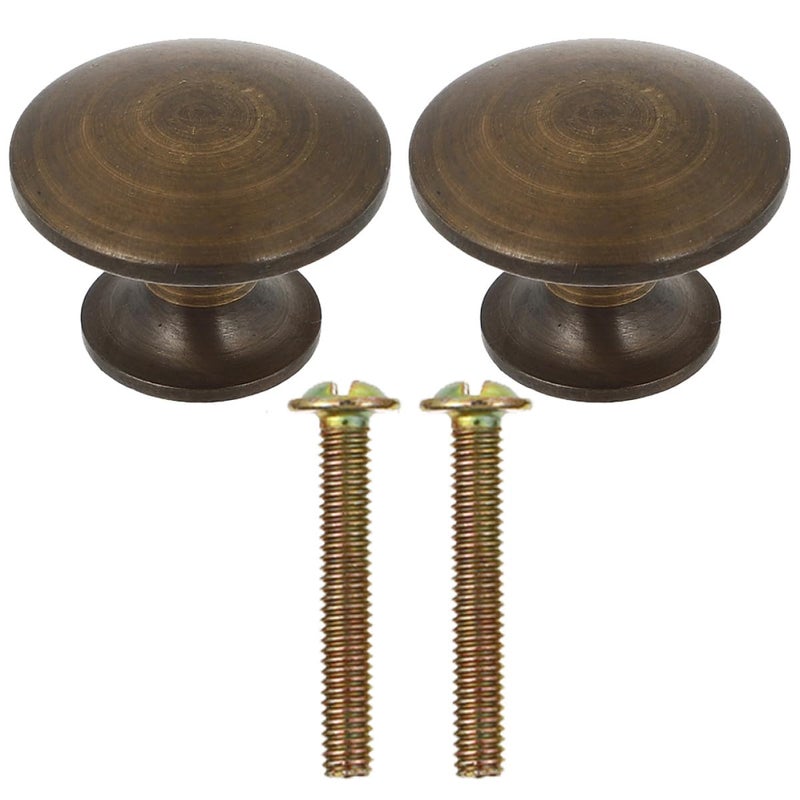 Antique Copper Solid Brass Cabinet Door Handles And Drawer Pulls 2 Pack Kitchen Hardware - Image 2