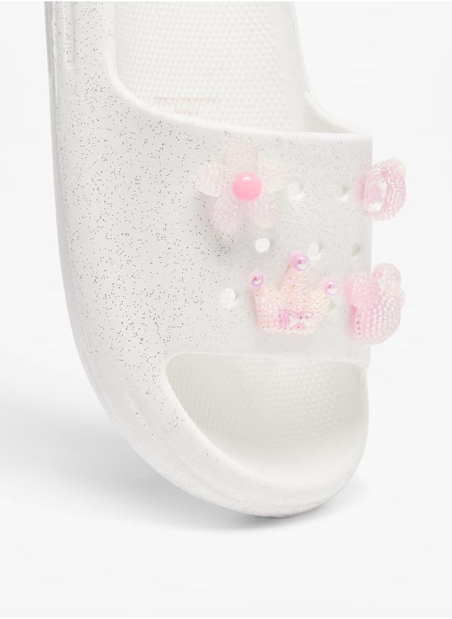 Aqua Accent Detail Slip-On Slide Slippers  - Image 4