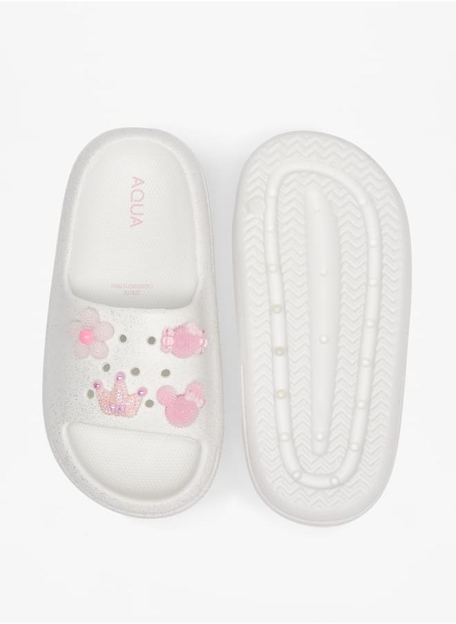 Aqua Accent Detail Slip-On Slide Slippers  - Image 5