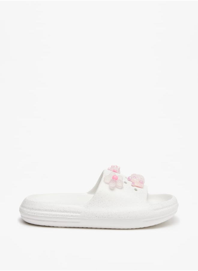Aqua Accent Detail Slip-On Slide Slippers  - Image 3