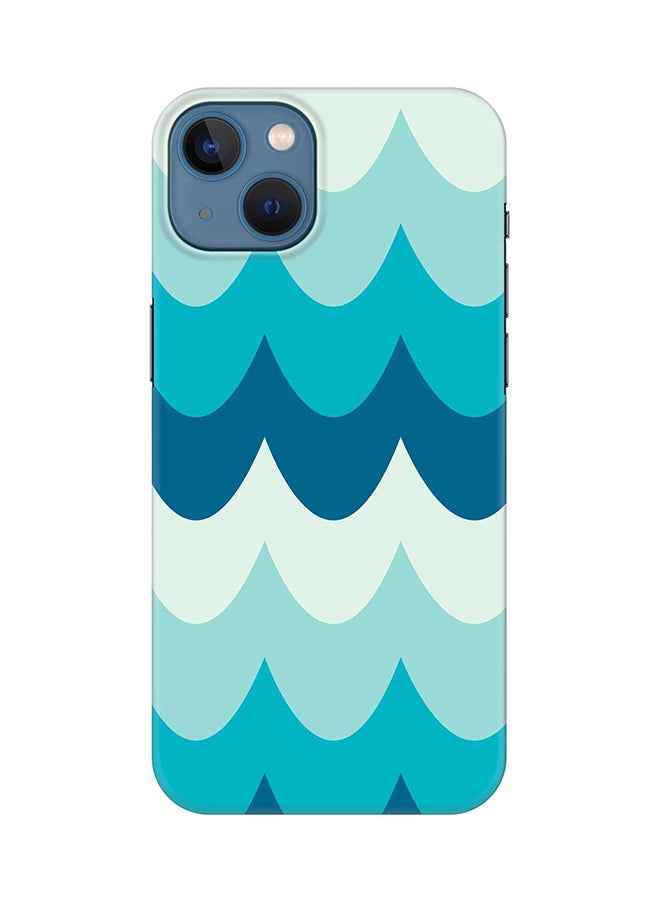 Stylizedd - Case for Apple iPhone 14 Slim Snap Classic Series Mobile Cover Hard PC Shield Matte Finish Print - Wavy Waves - Image 1