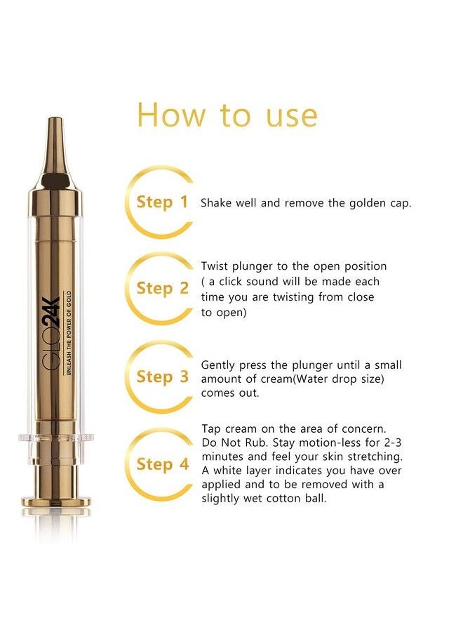 GLO24K UNLEASH THE POWER OF GOLD - Glo24K Instant Facelift Cream With 24K Gold Hyaluronic Acid Peptides And Vitamins Ace A Powerful Noninvasive Alternative To Injections - Image 1