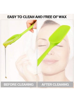 Patelai Wax Spatulas - 3 Pieces Non-Stick Silicone Waxing Applicator For Hair Removal, Home Salon And Body Use, Reusable Large Hard Wax Sticks, 3 Colors  - Image 3