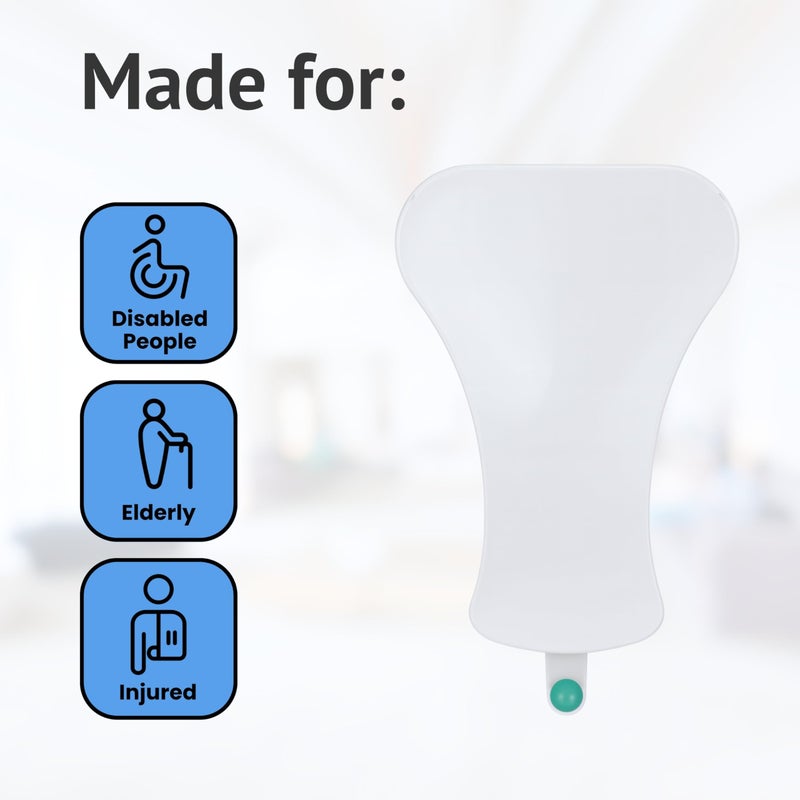 Homecraft Savanah Splash Guard, Urine Deflector Guard with Clip to Easily Attach to Toilet Seats, Seated Position Commode Guard for Deflecting Liquid Downward to Prevent Accidents, Easy to Clean - Image 2