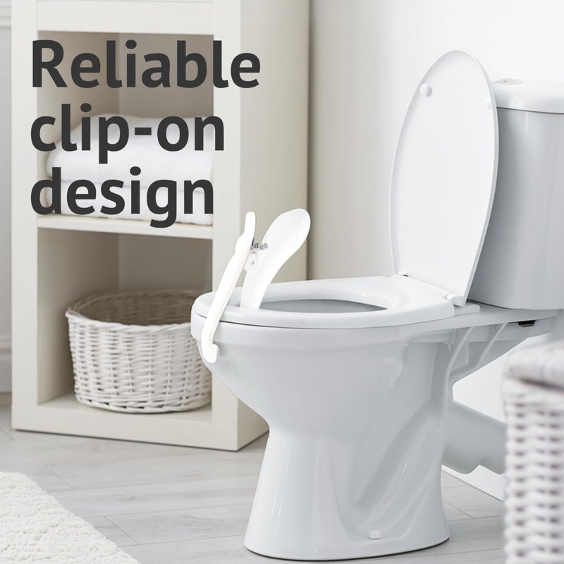 Homecraft Savanah Splash Guard, Urine Deflector Guard with Clip to Easily Attach to Toilet Seats, Seated Position Commode Guard for Deflecting Liquid Downward to Prevent Accidents, Easy to Clean - Image 3