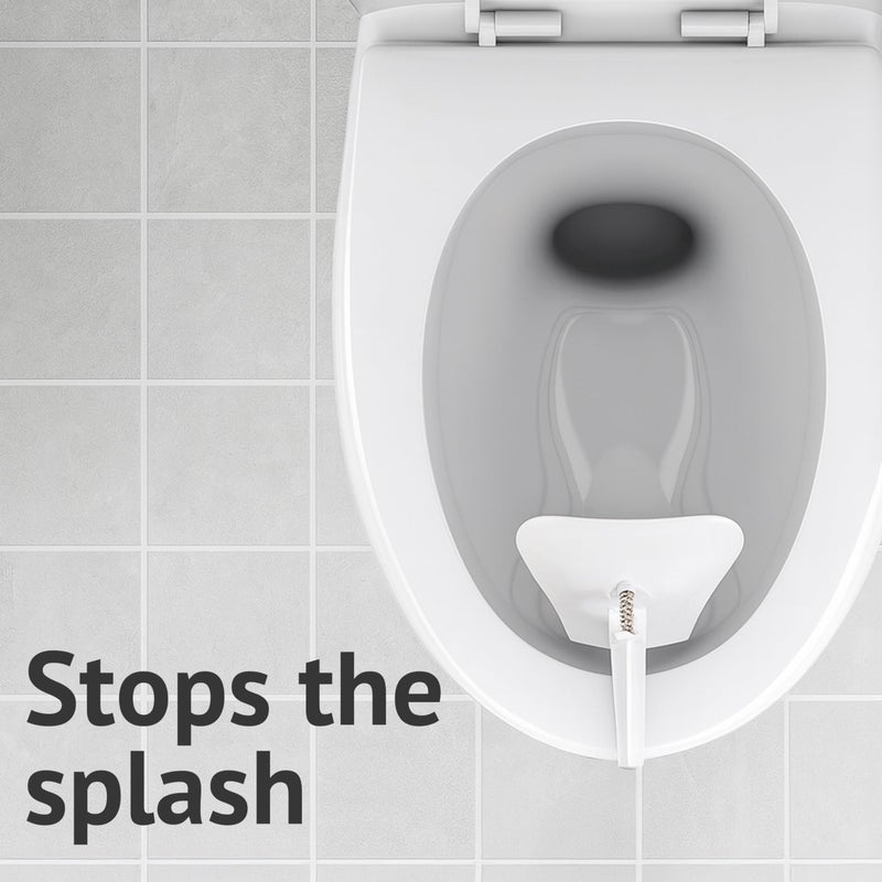 Homecraft Savanah Splash Guard, Urine Deflector Guard with Clip to Easily Attach to Toilet Seats, Seated Position Commode Guard for Deflecting Liquid Downward to Prevent Accidents, Easy to Clean - Image 4