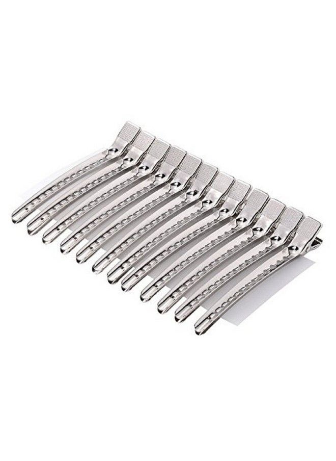 Foreign Holics - Best Steel Hair Section Clips For Hair Partition Cutting For Parlor Saloon And Home Use (12 Pcs Silver) - Image 1