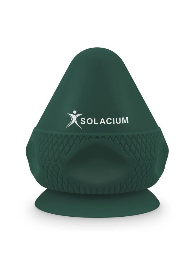 Solacium Mountable Massage Therapy Tool - Multi-Surface Suction Cup Wall Massage Tool for Sore Muscles, Myofascial Release, Stress Relief, Trigger Point and Deep Tissue Massage (Dark Green) - Image 1