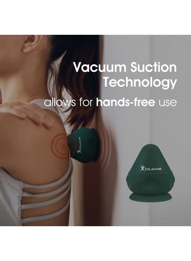 Solacium Mountable Massage Therapy Tool - Multi-Surface Suction Cup Wall Massage Tool for Sore Muscles, Myofascial Release, Stress Relief, Trigger Point and Deep Tissue Massage (Dark Green) - Image 3