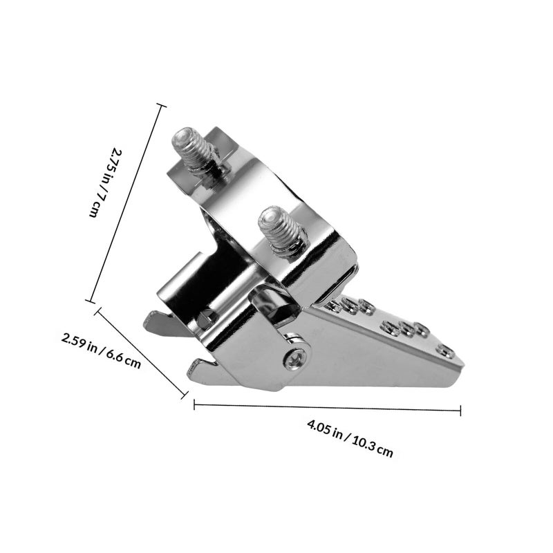 Foldable Motorcycle Foot Pegs Anti Slip Foot Rest Pedals For Cruiser Bike Silver Metal Rear Passenger Pegs Pair Shock Absorbing Motorcycle Footrest Riding Accessories - Image 3